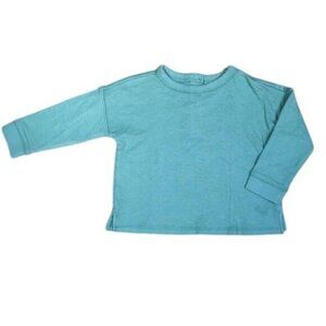 Gymboree Baby Sweatshirt – Newborn, Green, 100% Cotton, Smiley Face Embroidery